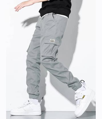 OLENE Grey Cotton Blend Men's Joggers ( Pack of 1 )