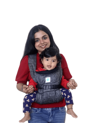 Lali Linen Baby Carrier-Grey