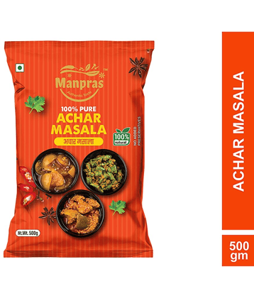 MANPRAS ACHAR MASALA 500GM [ PACK OF 1 ] Masala 500 gm