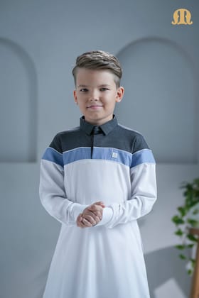 Belloumi White Thobe For Boys-B1
