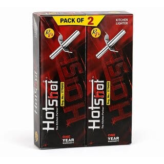 Pack Of 2 Kitchen Gas Lighter (Stainless Steel, Manual Ignition)