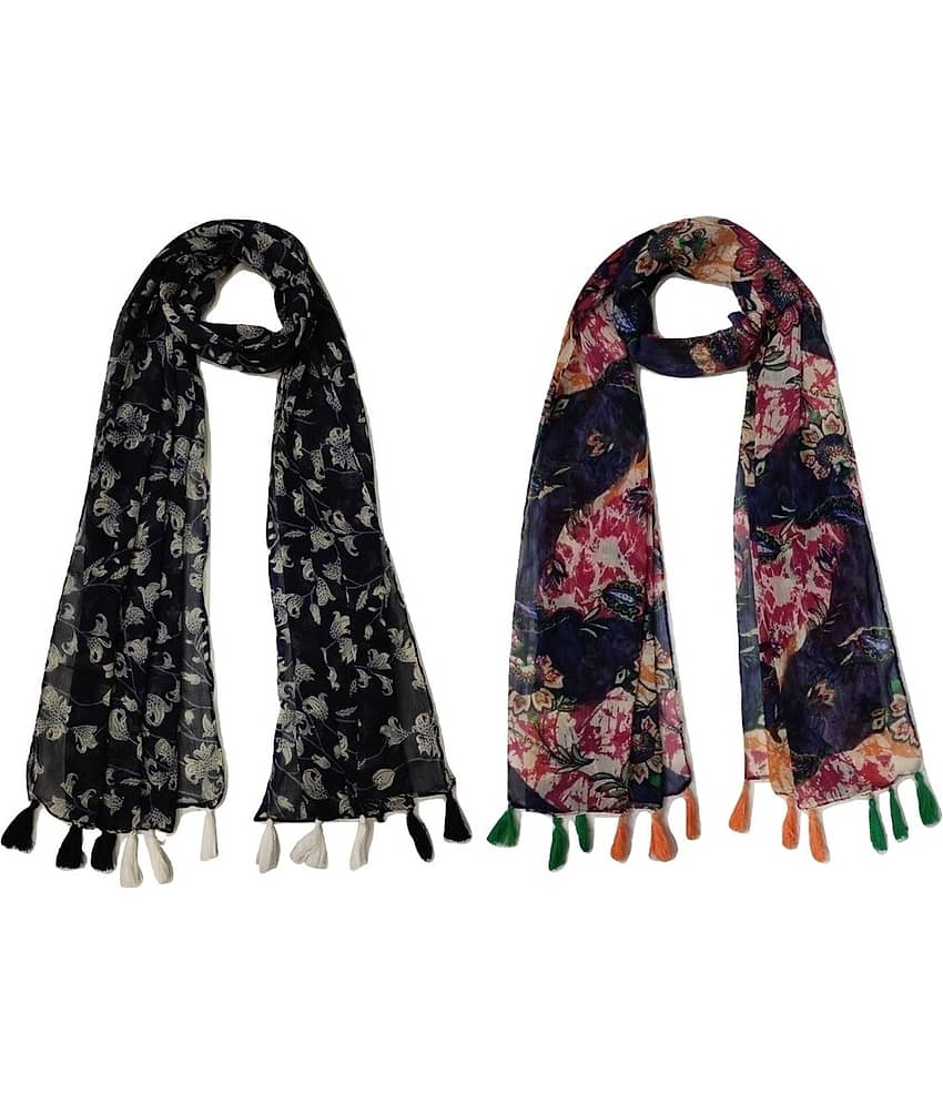 stolevilla Multi Printed Poly Cotton Yarn Stoles