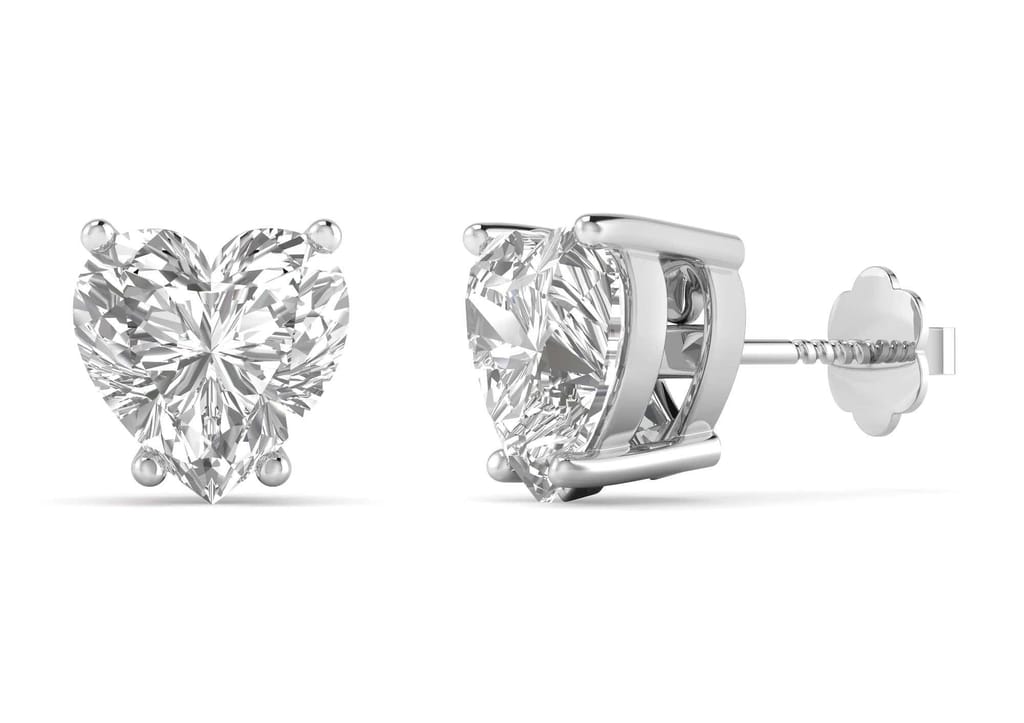 Heart Solitaire Studs