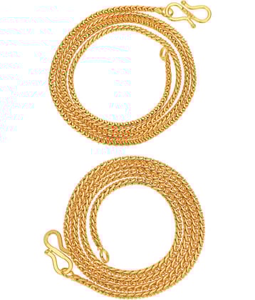 AanyaCentric Combo of 2 Gold Plated 28inches Long Fashion Chain