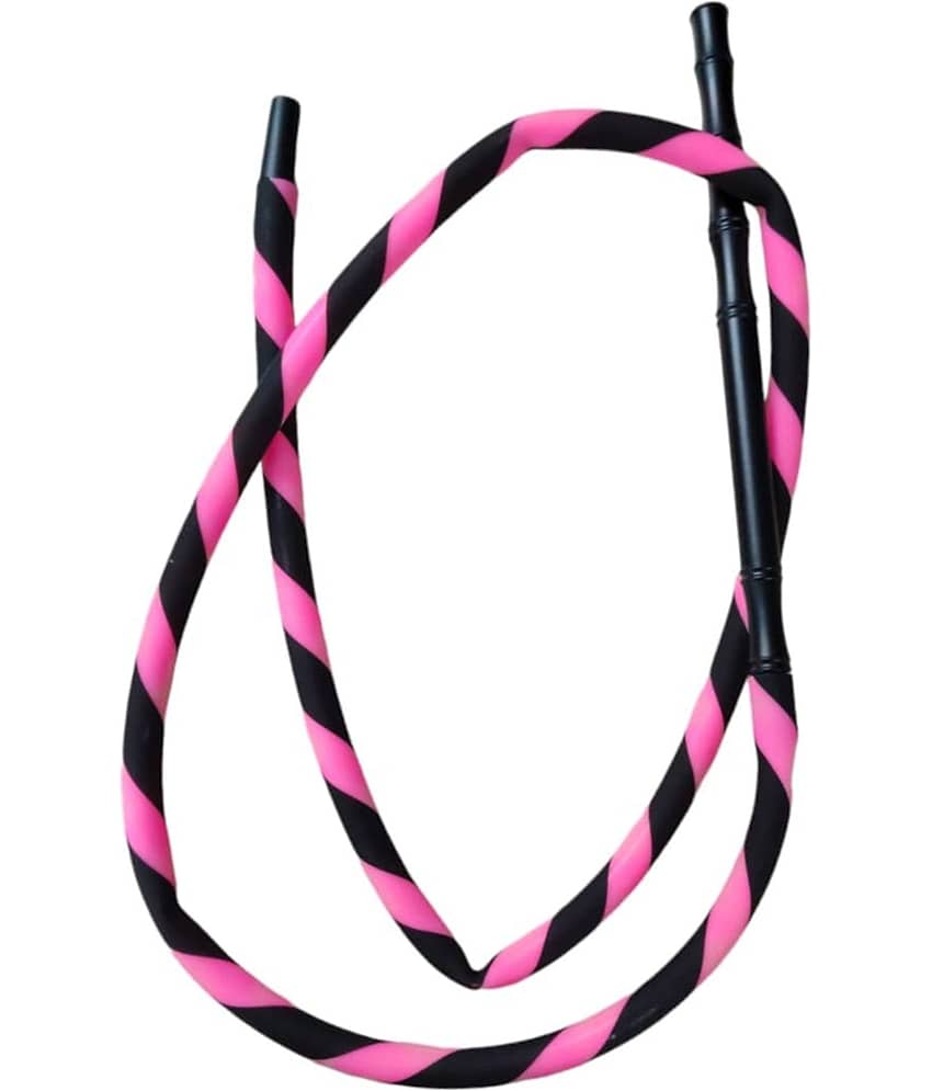 PUFF SMART Long Handle Silicon Candy Hose Synthetic Pipe (Pink)