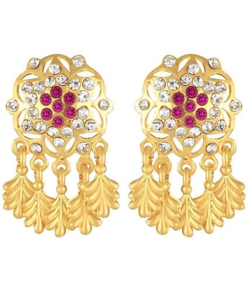 VIVASTRI Pink Stud Earrings ( Pack of 1 ) - Pink