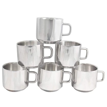 Stainless Steel Cup Set 120 ML Set of 6 Drinking Cups (SMAS051 B)