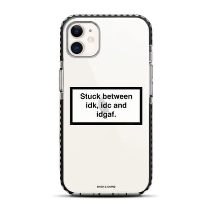 Quirky I don’t care quote iPhone 11 Stride Phone Case-Stride