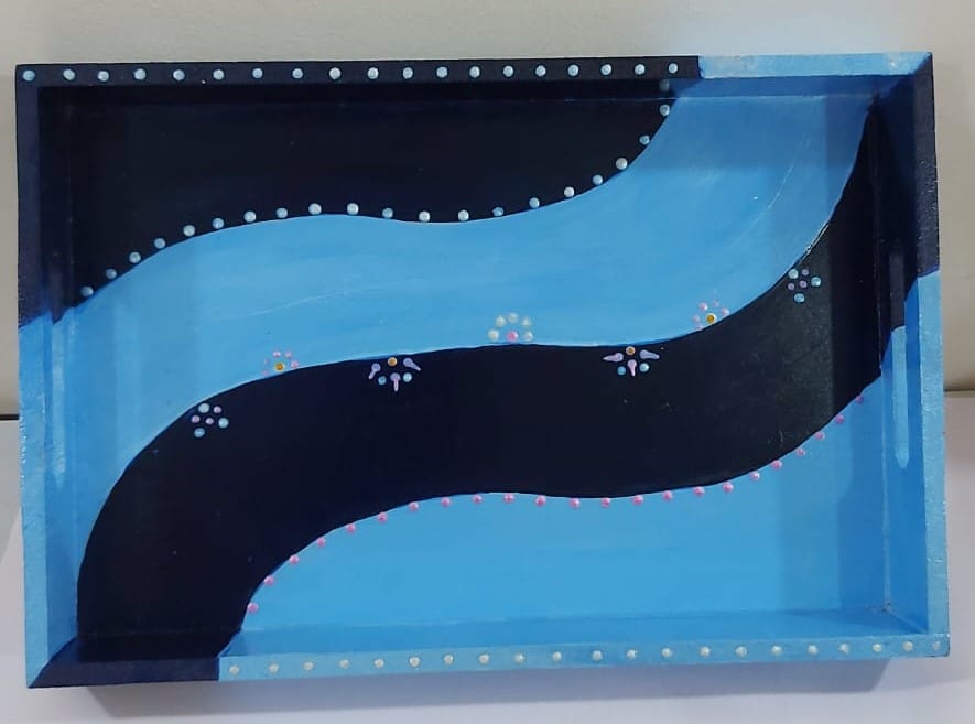 Kalakrishta Shades of Blue Serving Tray