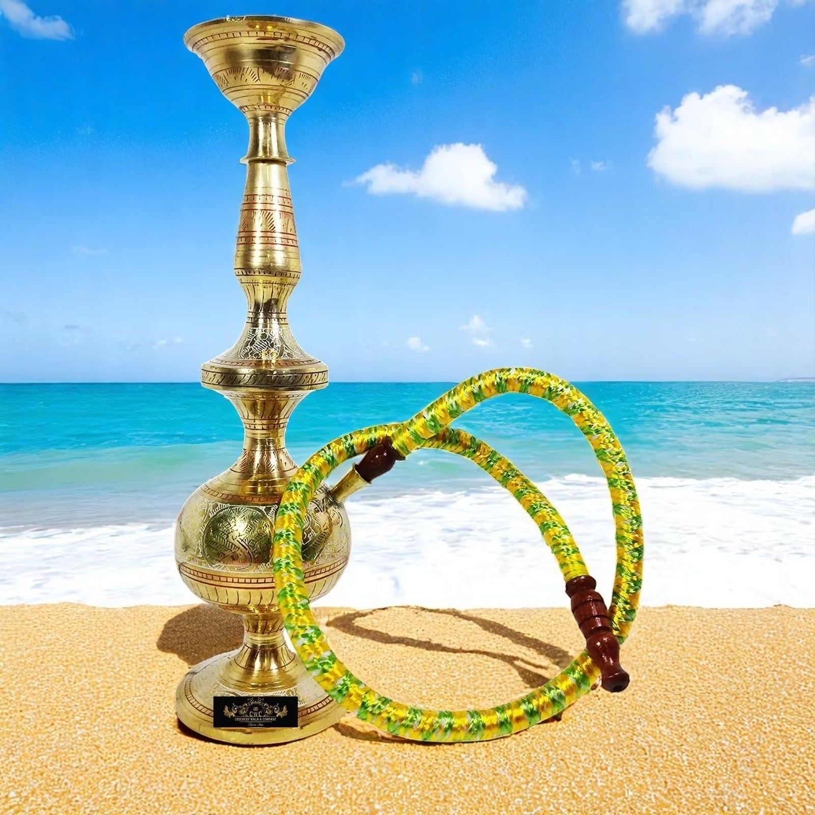 Crockery Wala And Company Pure Brass Hookah Brass Sheesha