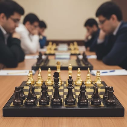 Brass Chess Set | Handmade Luxury Board Game Showpiece, Height : 1 Inch (ZMAS571 C)