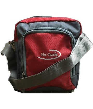 Da Tasche Red Passport Polyster Sling Bag