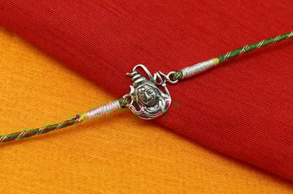 925 sterling silver handmade Shivji/Mahadev design Rakhi Bracelet, amazing stylish gift for Rakshabandhan rk50