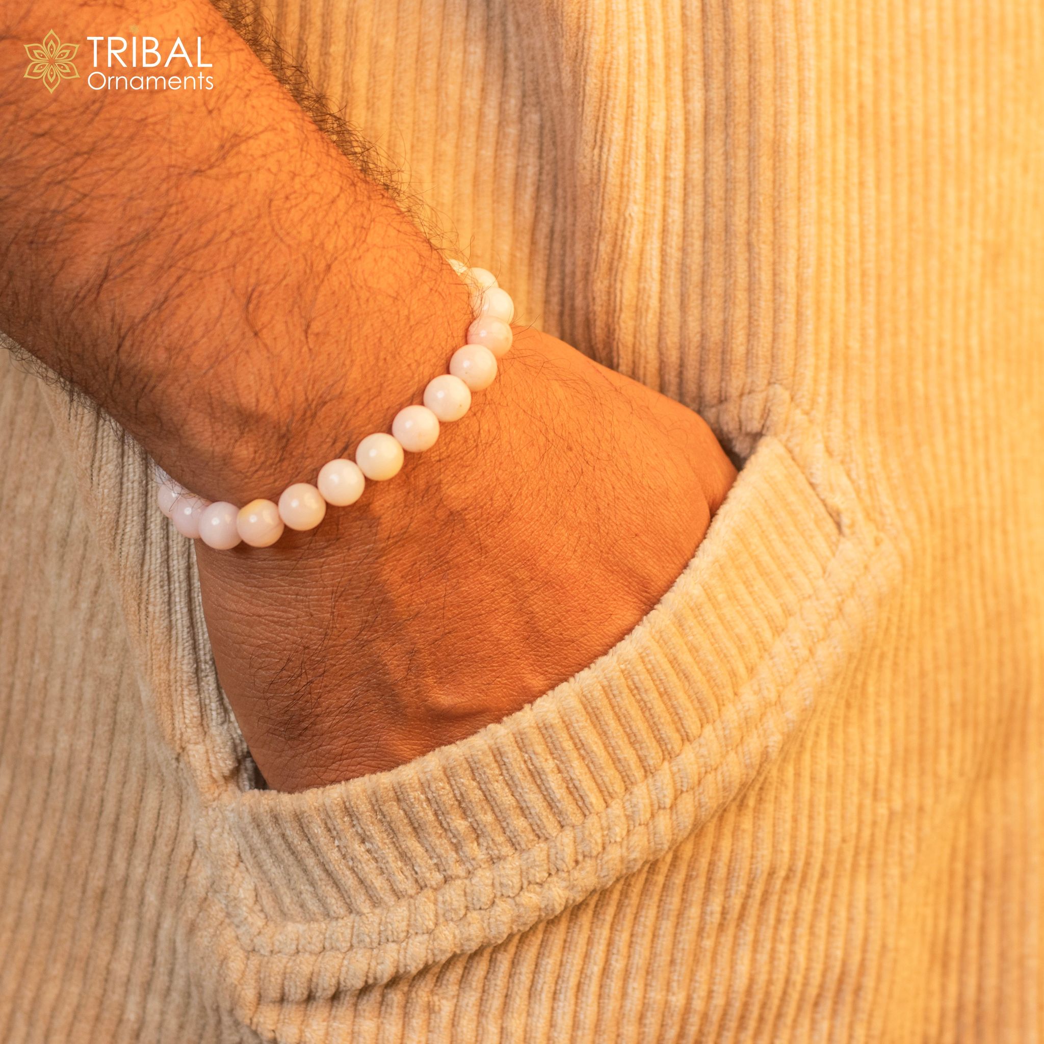 8 MM pink opal natural crystal stone beaded handmade bracelet, customized unisex Jewelry, stnbr137