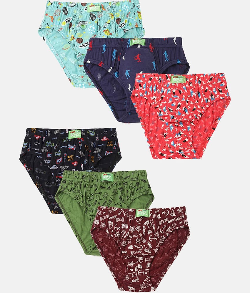 Lux Cozi Pack of 6 Boys Cotton Briefs ( Multicolor )