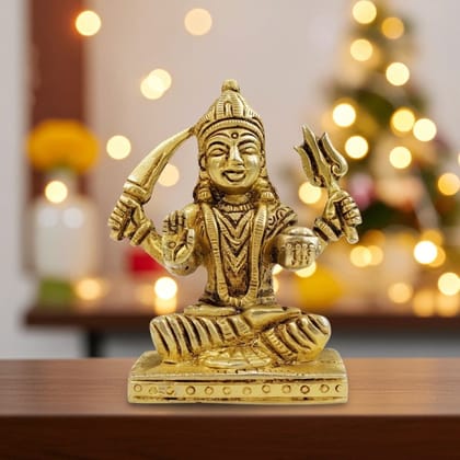 Brass Santoshi Mata Idol for Home Puja, Height : 3 Inch (BSMAS923 X)