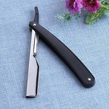 Elecsera Classic Straight Razor Holder, Folding Design Multifunction Stainless