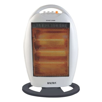 Baltra Carbon+ BTH137 1200 Watt Carbon Room Heater | Electric Heater for Home, Bedroom & Hall | Portable Indoor Heater for Winter | 3 Heating Level | ISI Mark Heater (White) - 1 Years Warranty