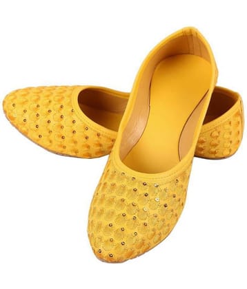 Raj Yellow Ethnic Footwear
