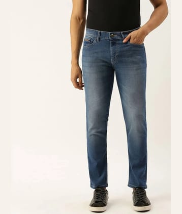 The Indian Garage Co Men Blue Slim Fit Low-Rise Clean Look Stretchable Jeans - None