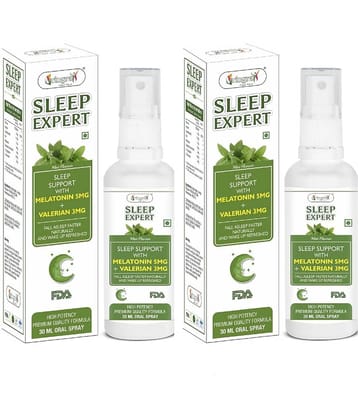Vringra Sleep Expert Spray- Sleep Solution - Liquid for Sleep - Instant Sleeping Others 60 ml Pack of 2