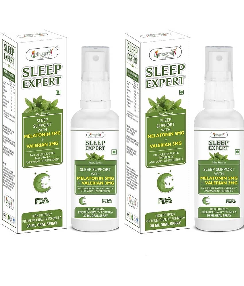 Vringra Sleep Expert Spray- Sleep Solution - Liquid for Sleep - Instant Sleeping Others 60 ml Pack of 2