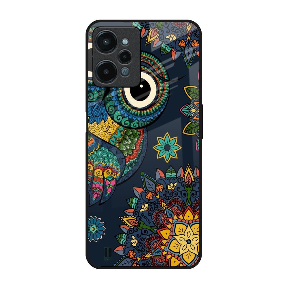 Owl Art Glass Case for Realme C31