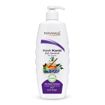 Patanjali Kesh Kanti Anti Dandruff Hair Cleanser 450ml, Herbal Care For Healthy Hair, Suitable For All Hair Types