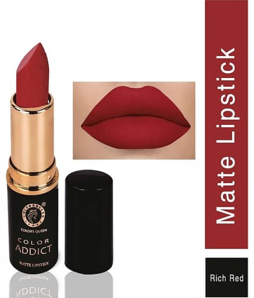 Colors Queen Color Addict Long Lasting Matte Lipstick (Shade - 09)