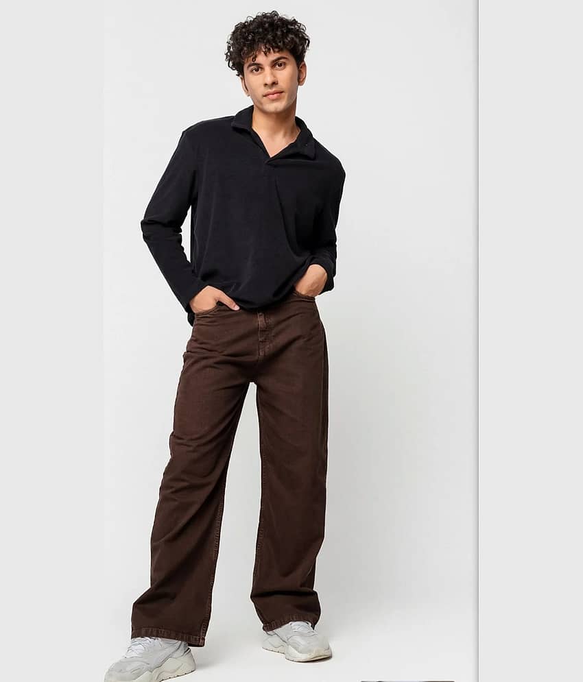 9x denims Basic Men's Jeans - Brown ( Pack of 1 )