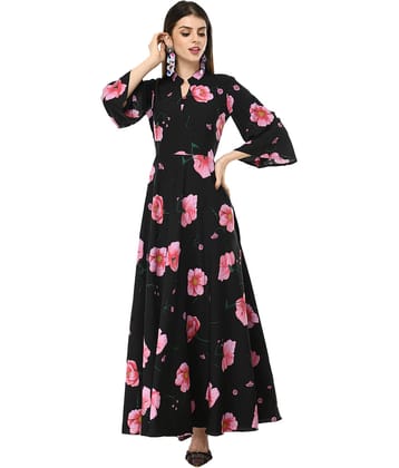 TOGZZ Women Crepe A-line Dress ( Black )