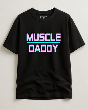 Muscle Daddy Unisex t-shirt oversized T-shirt-Black / S