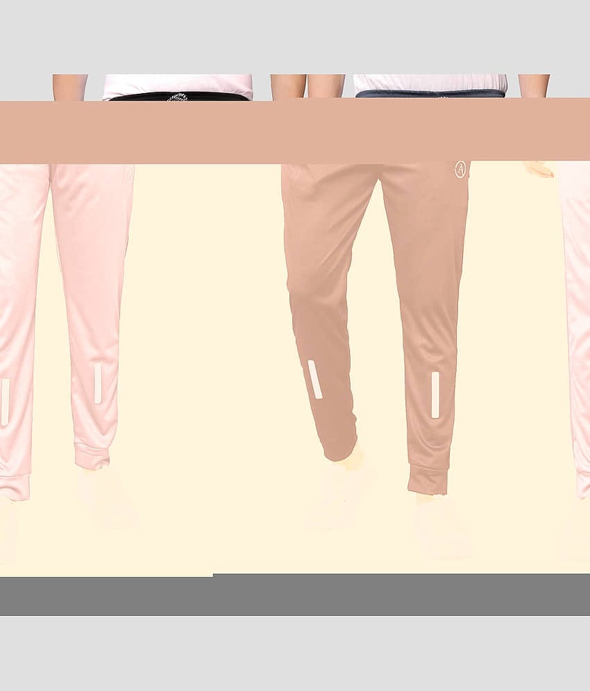 Anand Multicolor Lycra Men's Joggers ( Pack of 2 )