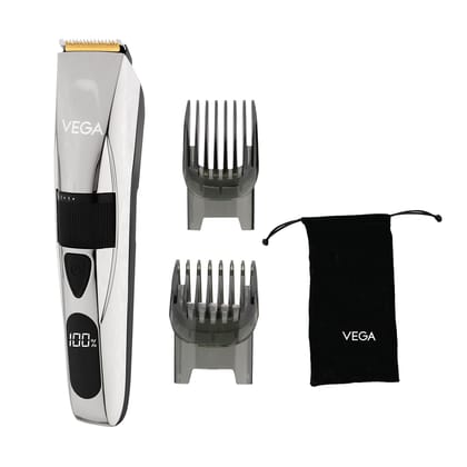 Vega P3 Battery Powered Trimmer Men, USB C Type, 160 Mins Runtime & 40 Length Settings, 2 Beard Comb, Cord-Cordless Use, Hair Trimmer, Shaving Machine, 1 Yrs Warranty (Power Series P3 VHTH-27) Vega P3 Battery Powered Trimmer Men, USB C Type, 160 Mins Run
