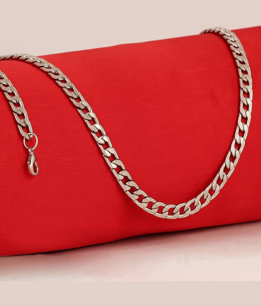 FASHION FRILL Silver Plated Stainless Steel Chain ( Pack of 1 )