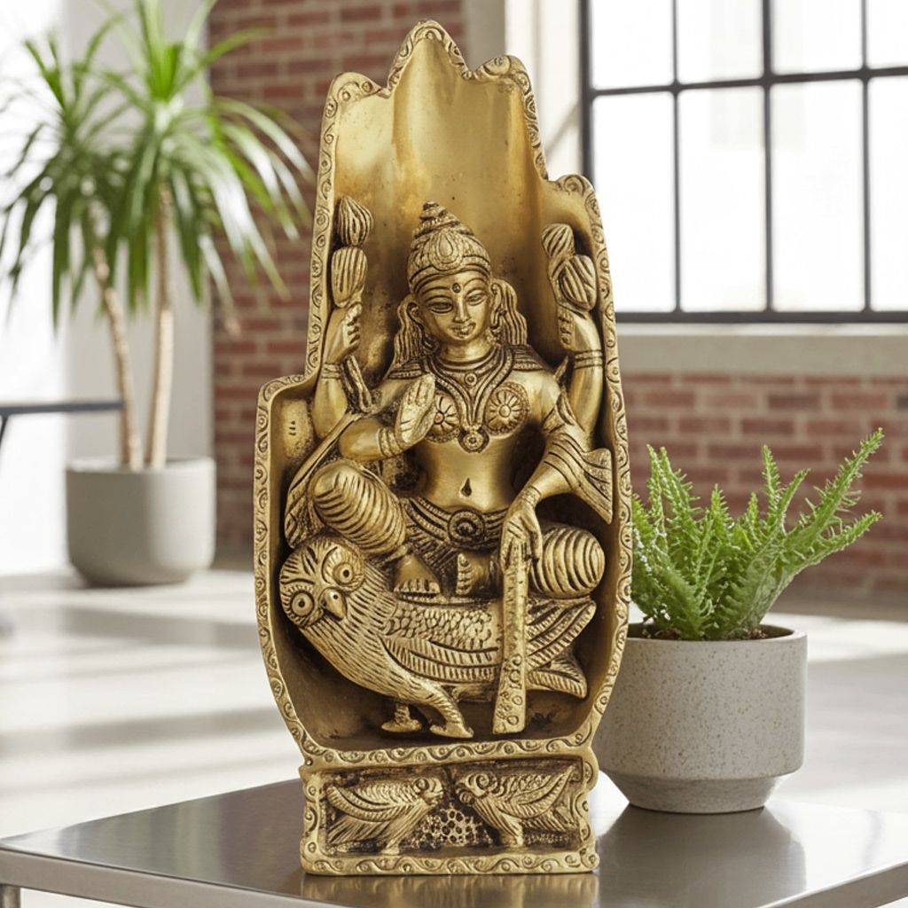 Brass Showpiece Laxmi Ji Hand God Idol Statue (BSMAS1369 C)