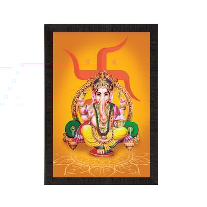 Lord Ganesha Satin Matt Texture UV Art Painting