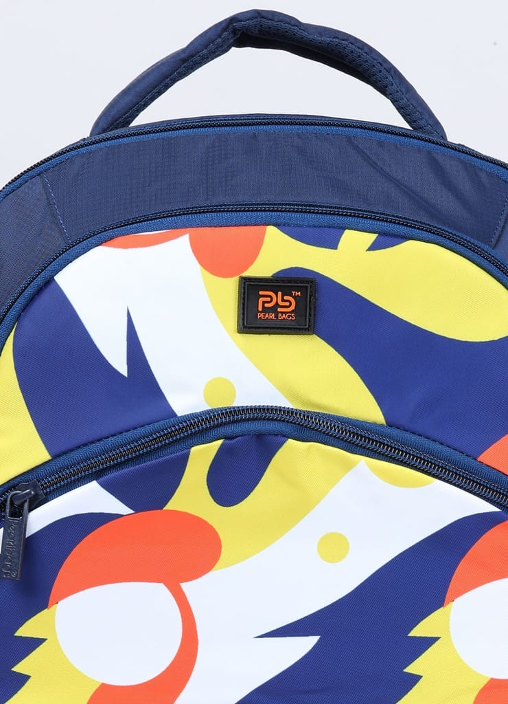 PB Pearlbags MANOR 20L Printed Casual Backpack,3 Compartment,Premium Fabric,Water Resistant Anti Theft,School & College Bag for Boys and Girls,Office & Travel Bag for Men and Women,48X30X14 Cms
