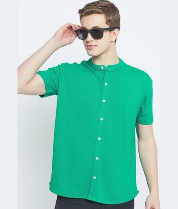 GET GOLF Cotton Blend Regular Fit Solids Half Sleeves Men's Casual Shirt - Sea Green ( Pack of 1 )