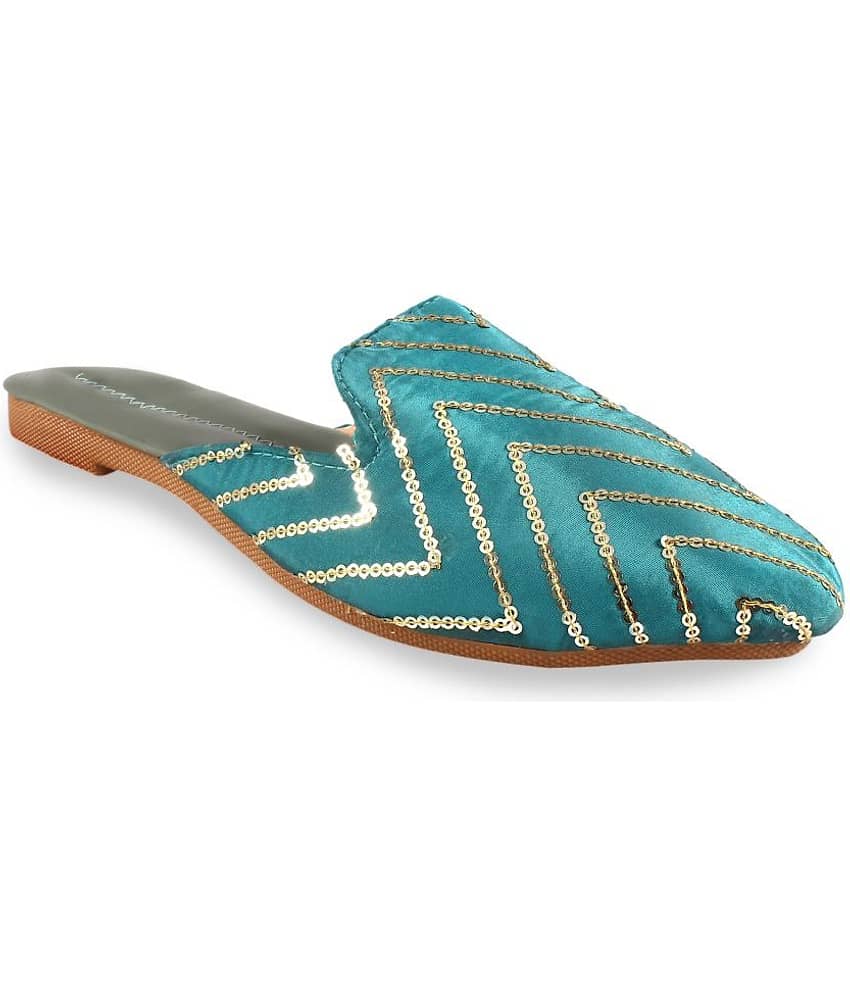 Apratim - Sea Green Women's Mules