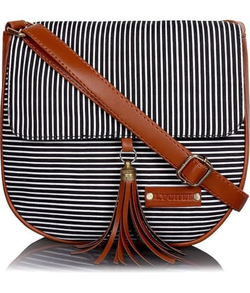 Lychee Bags - Black Canvas Sling Bag