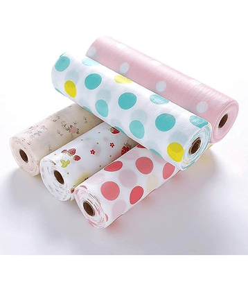 Printing Polka DOT Antibacterial Cabinet Plastic Foam Household Wardrobe Moisture Drawer Pad Waterproof Non-Slip Paper Kitchen Cupboard Liners Roll Mat (30 * 300Cm),Multicolour, 1 Pcs Random