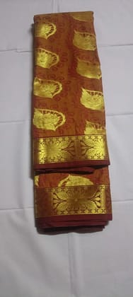 Elegant Floral Printed Saree Navy Blue