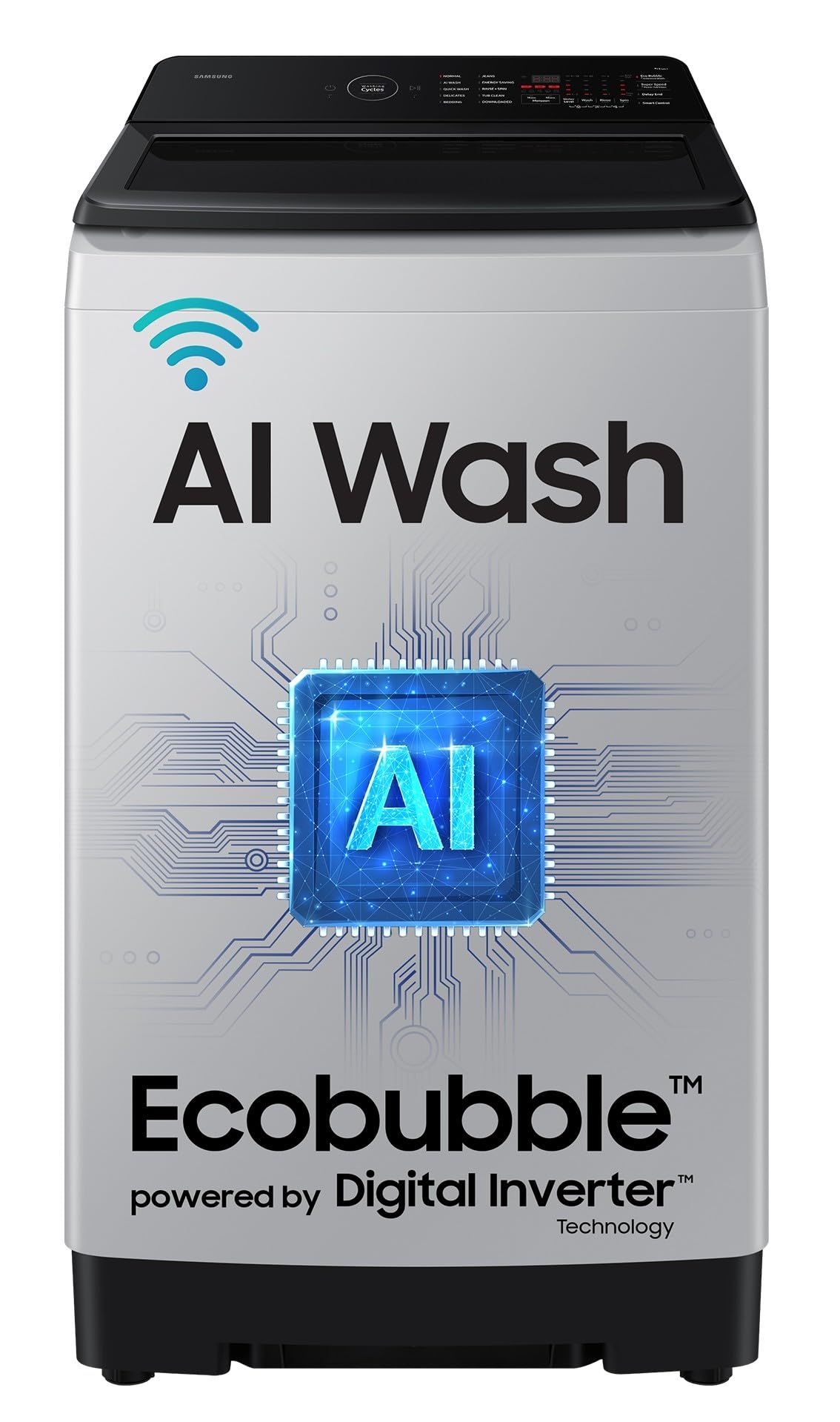 Samsung 8 Kg, 5 Star, AI Wash, AI Energy Mode, Wi-Fi, Ecobubble, AI VRT+, Super Speed, Soft Closing Door, Digital Inverter, Fully-Automatic Top Load Washing Machine (WA80F08S2LTL, Lavender Gray) Samsung 8 Kg, 5 Star, AI Wash, AI Energy Mode, Wi-Fi, Ecobu
