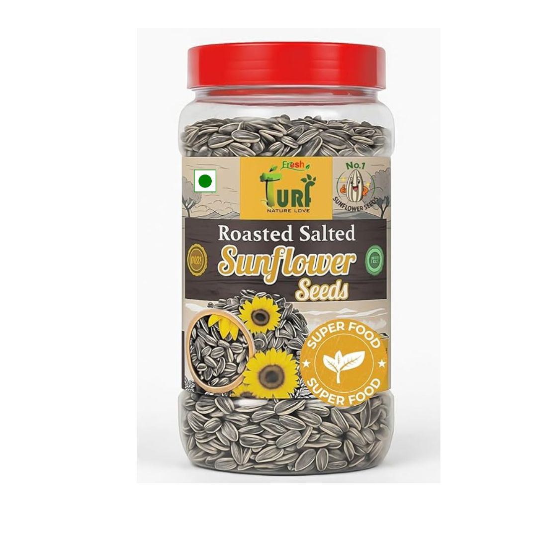 TURF FRESH - Roasted Salted Jumbo Sunflower Seeds | Surajmukhi Beej – The Ultimate Superfood Snack! A+ GRADE SEEDS Healthy Snacks