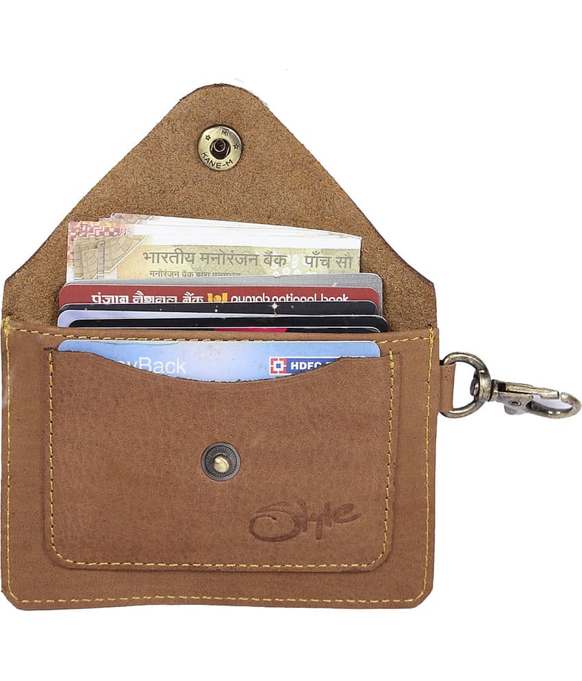 KAN Leather Solid Men's Short Wallet With 3 Slots For Card ( Brown , Pack of 1 )