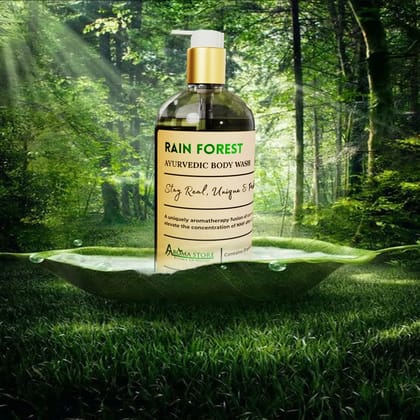 Aromastore Rain Forest Body Wash Gel Ayurvedic, Plant Derived Body Cleanser for Glowing Skin
