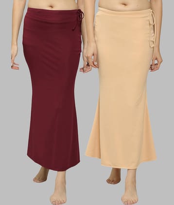 N-Gal Multicoloured Lycra Petticoat - Pack of 2