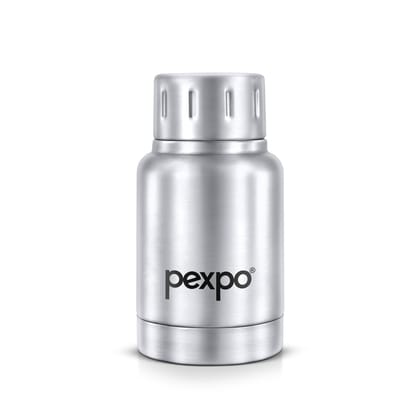 Pexpo 12 Hours Hot and Cold Thermosteel Insulated Flask (160ml, Silver, Cameo)