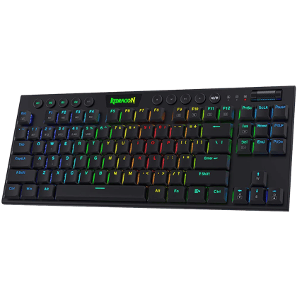 Redragon Horus K621 TKL Wired+2.4Ghz+BT Mechanical Keyboard Black (Red Switch)